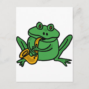XX- Funny Frog Spela upp saxofon Vykort