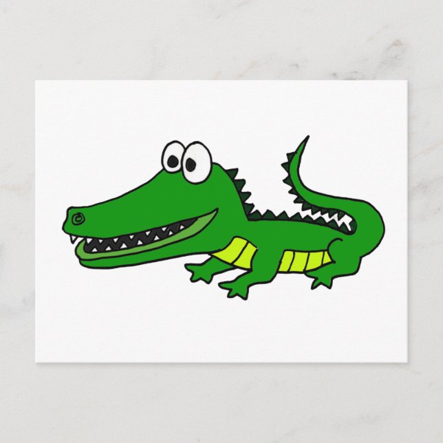 XX- Funny Funky Gator Vykort (Framsida)