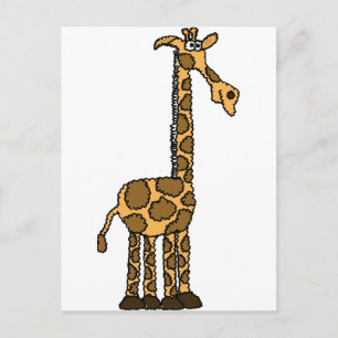 XX- Funny Giraffe Tecknad Vykort