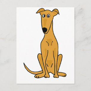 XX- Funny Greyhound-Tecknad Vykort