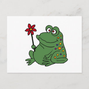 XX- Funny Hippie Frog-Daisy Vykort