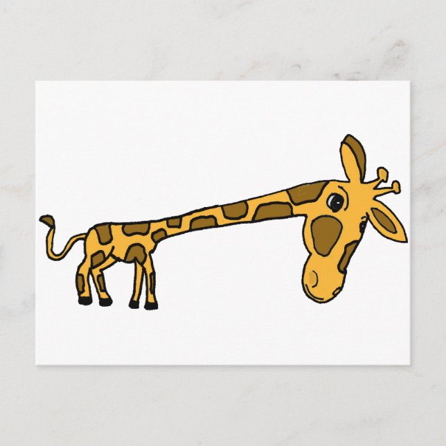 XX- Funny Leaning Giraffe Vykort (Framsida)