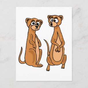 XX- Funny Meerkat Tecknad Vykort