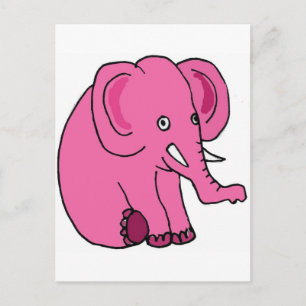 XX- Funny Rosa Elephant Vykort