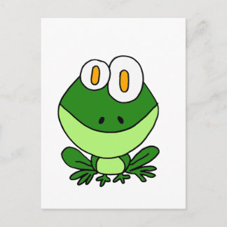 XX- Funny Sitta Grönt Frog Tecknad Vykort