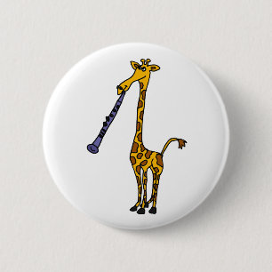 XX- giraff som leker klarinetten Knapp