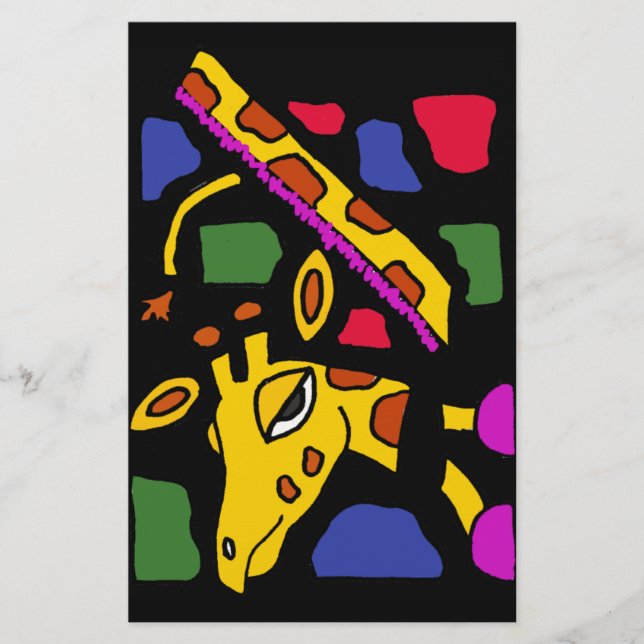 XX- Giraffe Abstrakt Art. (Framsida)