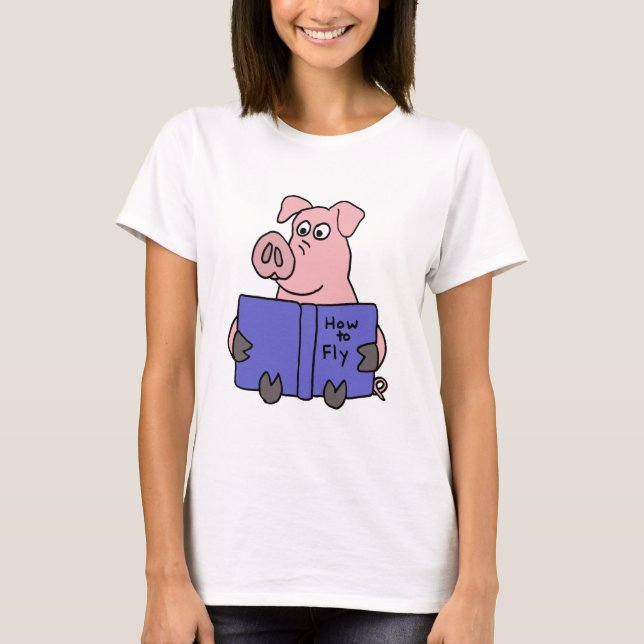 XX- grisläsning hur man flyger boken T-shirt (Framsida)