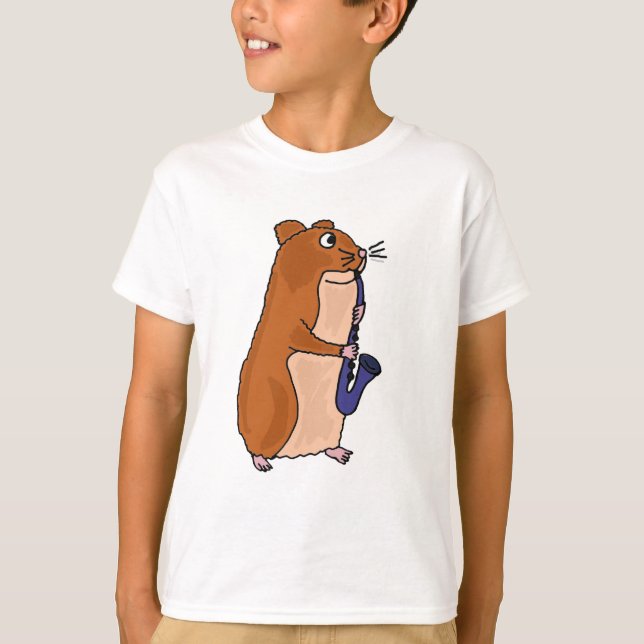 XX- Hamster som leker saxofonen Tee Shirt (Framsida)
