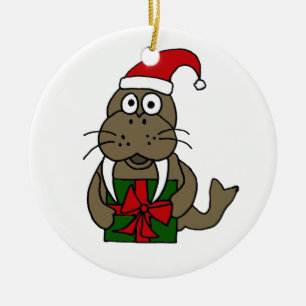 XX- julvalrosstecknad Julgransprydnad Keramik