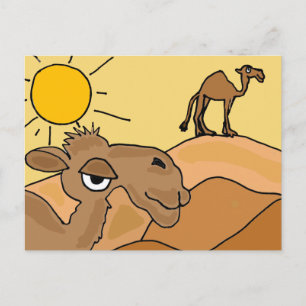 XX- Kamel i Desert Folk Art Vykort