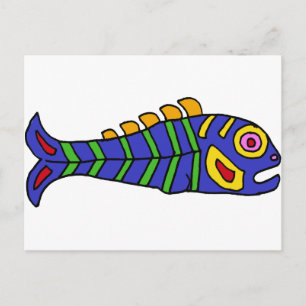 XX- Konstgjord mexikansk Stil-fisk Art Vykort