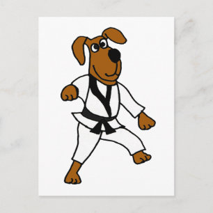 XX- Martial Arts Puppy Hund Vykort