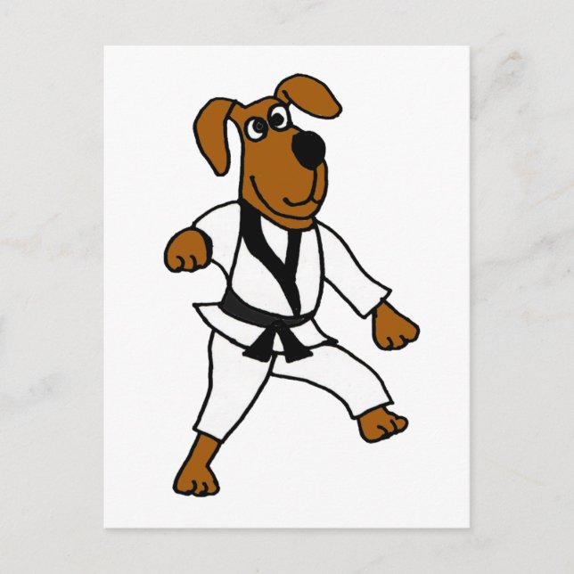 XX- Martial Arts Puppy Hund Vykort (Framsida)