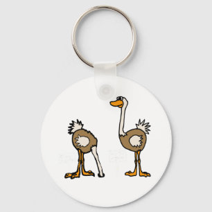 XX- Ostriches i Sand Nyckelring