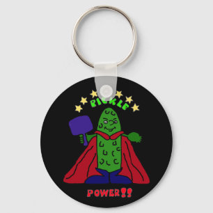 XX-Pickle Power Superhögst-Tecknaden Pickleball Nyckelring