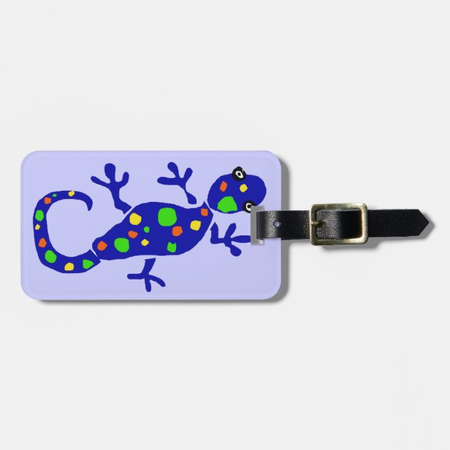 XX primitiv konsttecknad för Gecko Bagagebricka (Horisontell Framsida)
