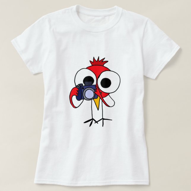 XX- röd huvudsaklig fågel med kameratecknaden Tröja (Design framsida)