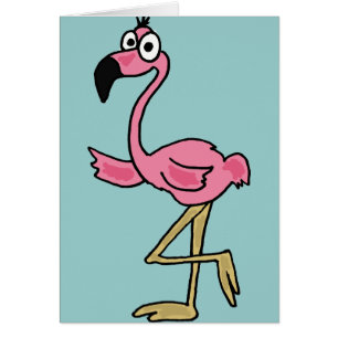 XX- rolig Flamingo Hälsningskort