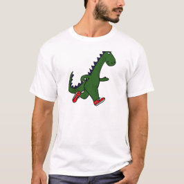 XX- rolig jogga dinosaur med röda gymnastikskor Tröja