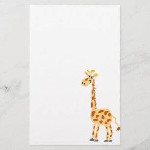 XX- rolig primitiv konstgiraff Brevpapper