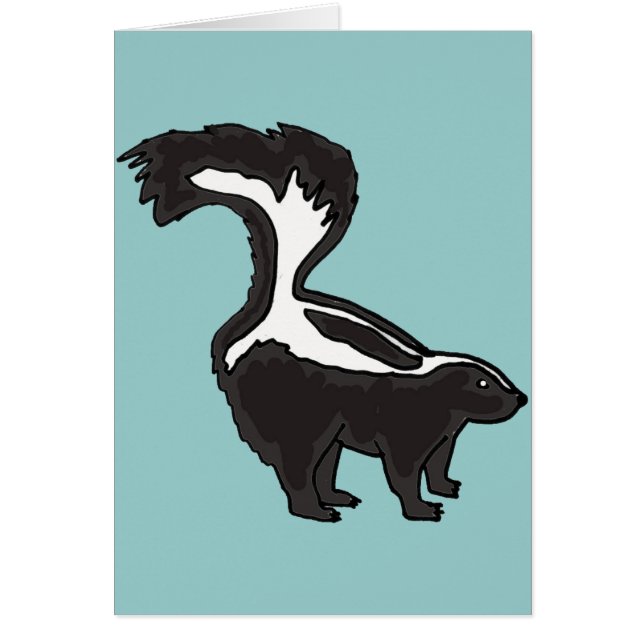 XX- rolig Skunk Hälsningskort (Framsidan)