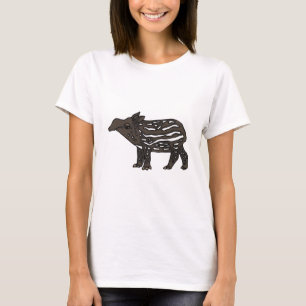XX- rolig Tapirtecknad T Shirt