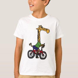 XX- rolig tecknad för giraffridningcykel Tee