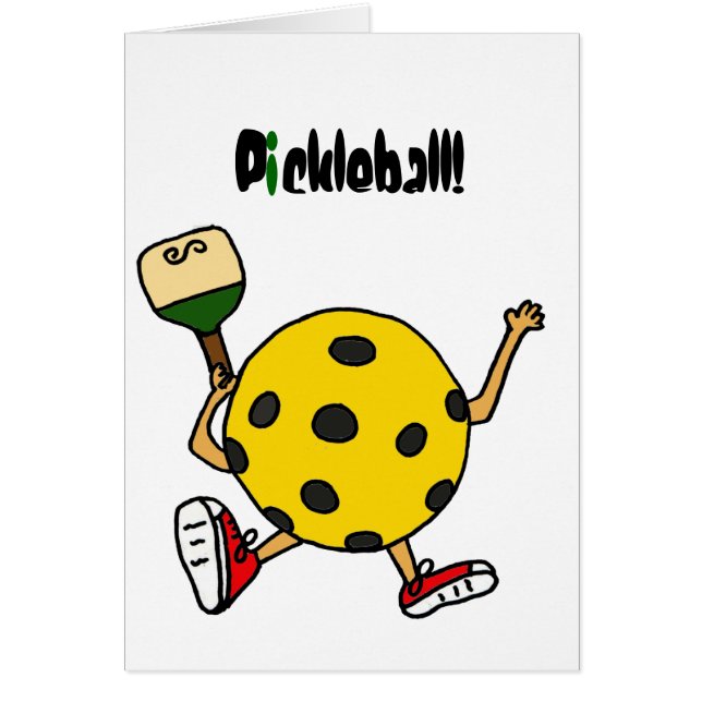 XX- roligt Pickleball tecken Hälsningskort (Framsidan)