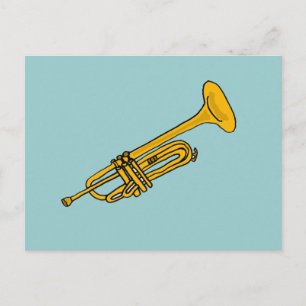 XX- Roligt Trumpet Tecknad Vykort