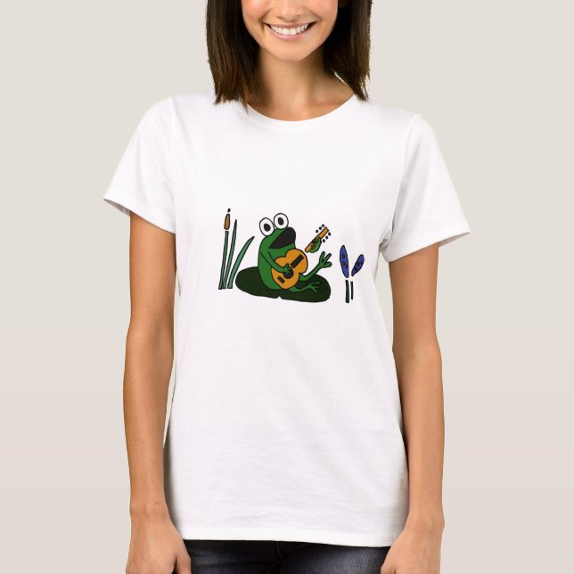 XX- sjungande groda med gitarren Tee (Framsida)
