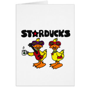 XX- Starducks ankatecknad Hälsningskort