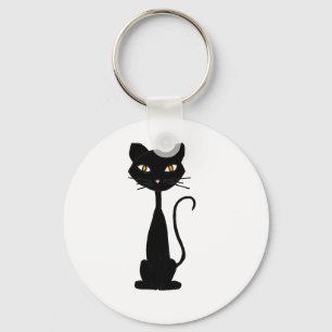 XX- svart kattungekonstdesign Nyckelring