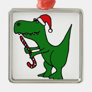 XX- tecknad för T-Rex Dinosaurjul Julgransprydnad Metall