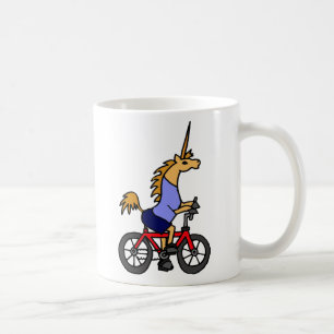 XX- tecknad för Unicornridningcykel Kaffemugg