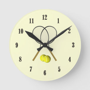 xx Tennis Sport Dubbel Rund Klocka