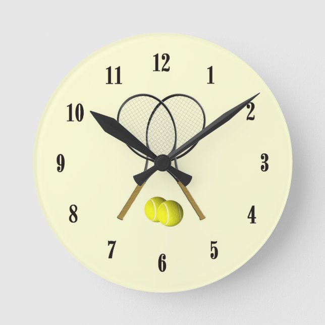xx Tennis Sport Dubbel Rund Klocka (Framsida)