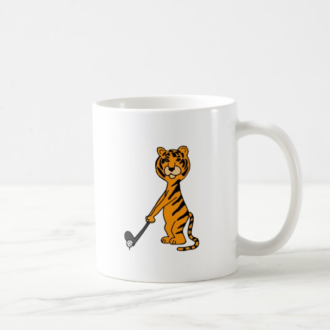 XX- tiger som leker Golftecknaden Kaffemugg (Höger)