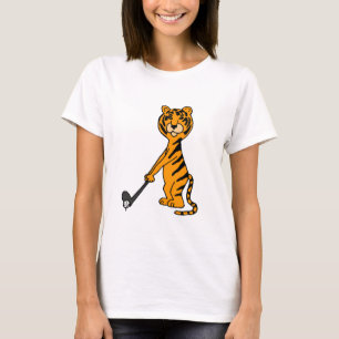 XX- tiger som leker Golftecknaden Tee Shirt
