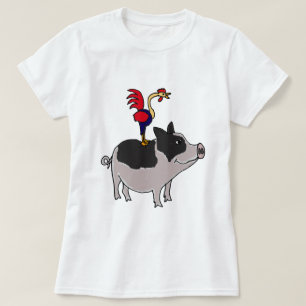 XX- tupp på en kruka buktad gristecknad T Shirt