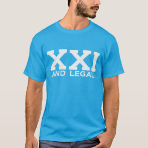XXI och laglig milstolpefödelsedagutslagsplats T Shirt