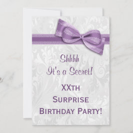 XXth SURPRISE Födelsedagsfest Damask and Bow Inbjudningar