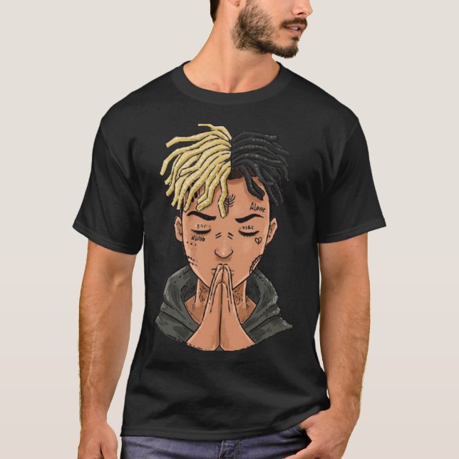 XXXTentation ritad tecknad RIP legend Rap Premium  T Shirt (Framsida)