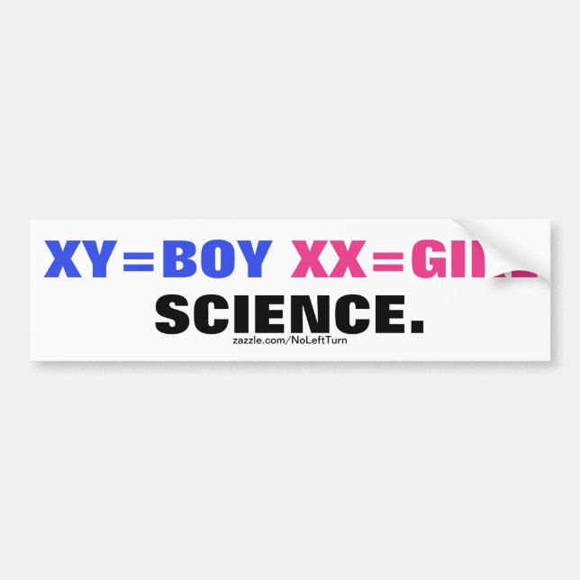 XY=Boy XX=Girl Is Science Bildekal (Framsidan)