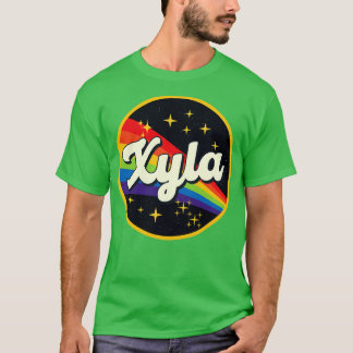 Xyla Rainbow in Space Vintage Stil T Shirt
