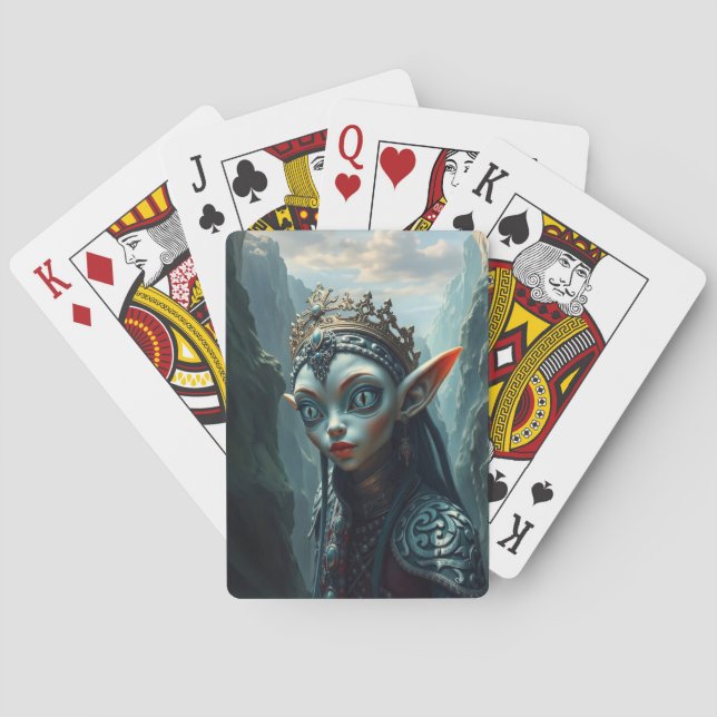 Xylariel Elven Pantheon Premium Fantasy Casinokort (Baksidan)