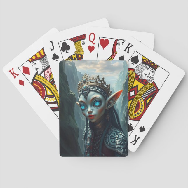 Xylariel Elven Pantheon Premium Fantasy Casinokort (Baksidan)