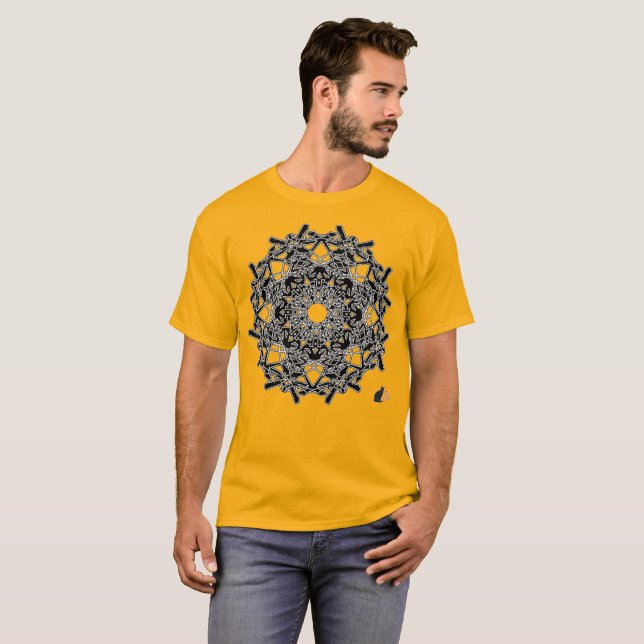 Xylografisk Octa Glyph T-shirt (Hel framsida)