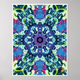 Xyloid Kinetic Collage Kaleidoscope Poster