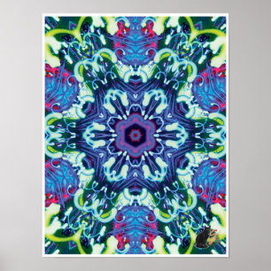 Xyloid Kinetic Collage Kaleidoscope Poster